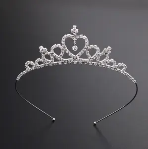 Mode Coréenne exquis incrusté de diamants strass Princesse enfants Couronne couronne d'anniversaire pour enfants