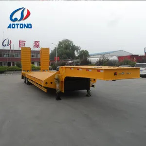 China memproduksi merek baru excavator tugas berat mengangkut kualitas tinggi 4 as tidur rendah semi trailer untuk VOLVO