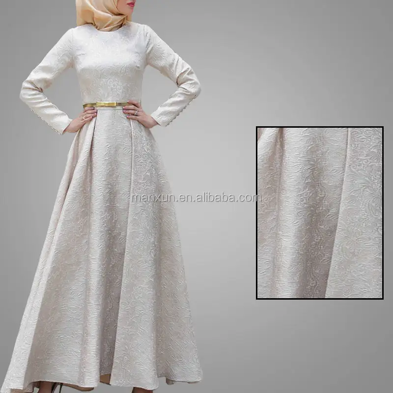 Islamic Burqa Designs Abaya Women Dress Popular Muslim Burka Clothes Long Sleeve Janquard Muslimah Evening Hijab Dress