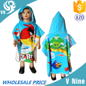 UPF50 + <span class=keywords><strong>Toalla</strong></span> de <span class=keywords><strong>playa</strong></span> poncho para niños con logo personalizado, estampado reactivo, sin AZO - Product Image 2