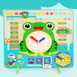 HOYE นาฬิกา Montessori เด็ก,นาฬิกาเพื่อการศึกษานาฬิกาดิจิทัลมัลติฟังก์ชันไม้ - Product Image 6