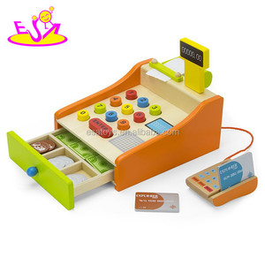 Jouets éducatifs multifonctions <span class=keywords><strong>en</strong></span> <span class=keywords><strong>bois</strong></span>, jouets pour faire semblant de jouer, <span class=keywords><strong>caisse</strong></span> <span class=keywords><strong>enregistreuse</strong></span> pour enfants W10A066 - Product Image 4