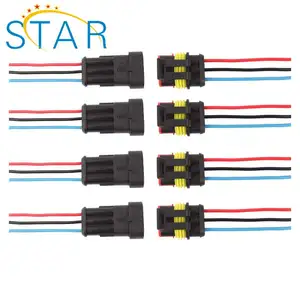 Conector de cable impermeable, macho, hembra, 3 vías, superventas