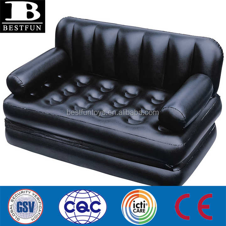 heavy duty plastic inflatable sofa cum bed double size inflatable sofa air bed couch fold up inflatable recliner lounger