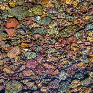Cristal Claro Cobblestone de la onda piso papel pintado auto-adhesivo Industrial pegatinas de suelo pegatinas de la India