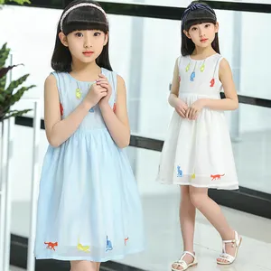 China Großhandel Websites Alibaba Little Girls Net Baumwolle Sommerkleid für Kinder