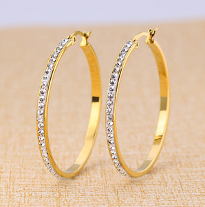 Anting Berlian Emas Putih 18k Wanita Mikro Persegi Cc Bulat Moissanite Laboratorium Amerika Emas Grosir Anting Berlian Kristal - Product Image 6