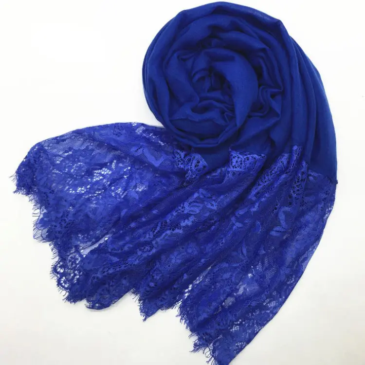 Новая модная Роскошная хлопковая Удобная шаль в Корейском стиле с красивым кружевным шарфом