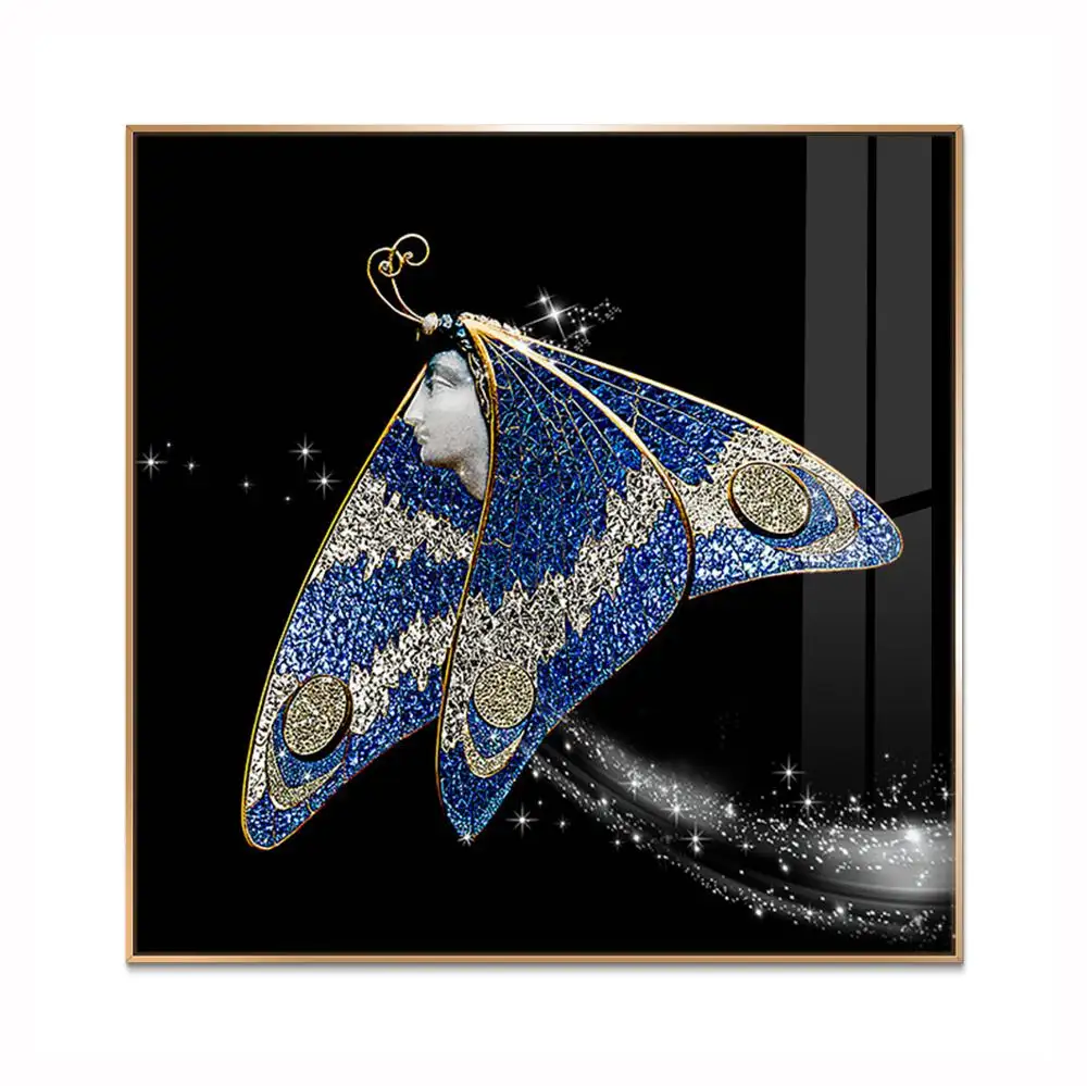 Real butterfly picture acrylic glass wall art painting