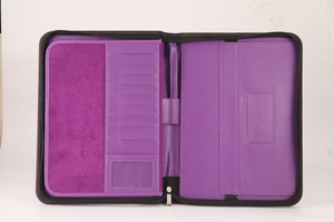 Porte-clés en cuir personnalisé, Compact, porte-cartes, sac à fermeture éclair, en cuir, pour chambre d'hôtel, porte-clé de <span class=keywords><strong>voiture</strong></span>, A4 A5 - Product Image 2