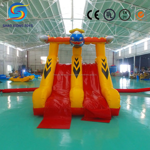 Inflatable Slide inflatable shark Adventure <span class=keywords><strong>Club</strong></span> Double slide and pool backyard water park for sale - Product Image 2