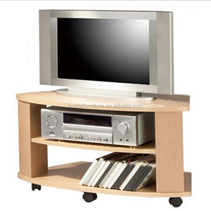 Mobile Porta TV ad Angolo in Legno con Ruote per Soggiorno - Product Image 2