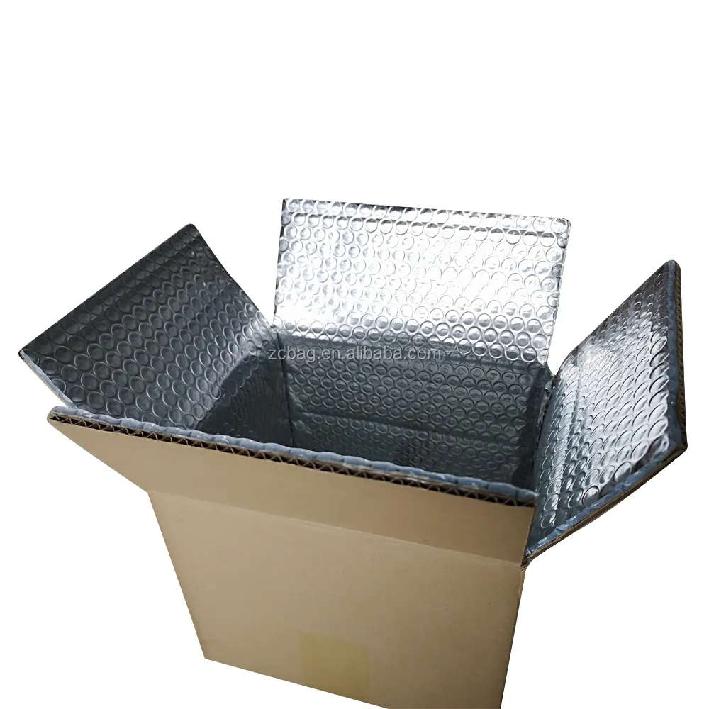 Boîte en carton ondulé avec couvercle rabattable, glacière intelligent d'isolation thermique, boîte d'emballage en étain