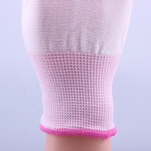 Hotsale delgada Guante de nylon/pu recubierto GUANTE DE SEGURIDAD/pu dedo guante recubierto para protección - Product Image 4