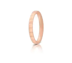 Hotsale silicone wedding rings womens Thin and Stackable silicone rings