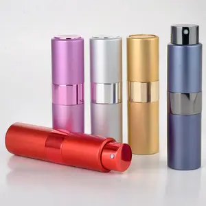 Spray de perfume recarregável com tamanho de bolso, garrafa spray de alumínio para viagem com 5ml/10ml/15ml