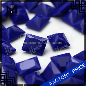 Wuzhou Fábrica sintético Al Por Mayor 8x10mm baguette lapislázuli azul nano piedra - Product Image 6