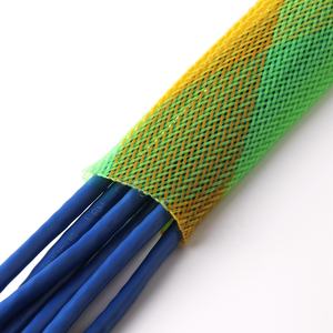 Kit manicotto intrecciato da 33MM verde/giallo prolunga in tessuto resistente per animali domestici <span class=keywords><strong>con</strong></span> <span class=keywords><strong>spacco</strong></span> di lunga durata - Product Image 5