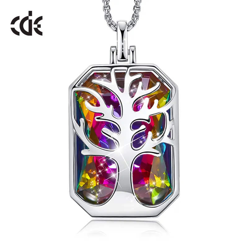 Stone Pendant Necklace Crystals Tree Of Life Necklace