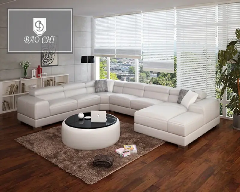 Moderne Lederen Meubels Hoek Sectionele Ontspannende Couch Daybed Kussens