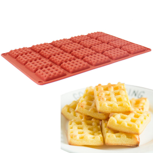 BPA Libero 20 Cavità Mini Torta Del Silicone Del Vassoio di Cioccolato Mestiere di Cottura Della Muffa Del Silicone <span class=keywords><strong>Waffle</strong></span> Cottura Della Muffa - Product Image 1