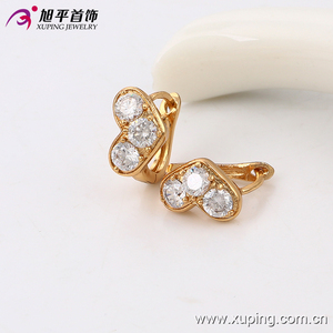 21137 nueva llegada elegante joyería de las mujeres estilo irlandés en forma de corazón pendientes del aro de <span class=keywords><strong>la</strong></span> piedra preciosa - Product Image 5