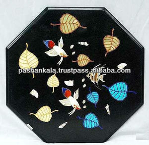 Tablero de Mesa con Incrustaciones de Mármol, Tableros de Mesa de Mármol Pietra Dura - Product Image 1