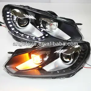 15 LED Golf 6 Head Light Bi Xenon Ống Kính Máy Chiếu 2009-2012 Năm V5 Loại