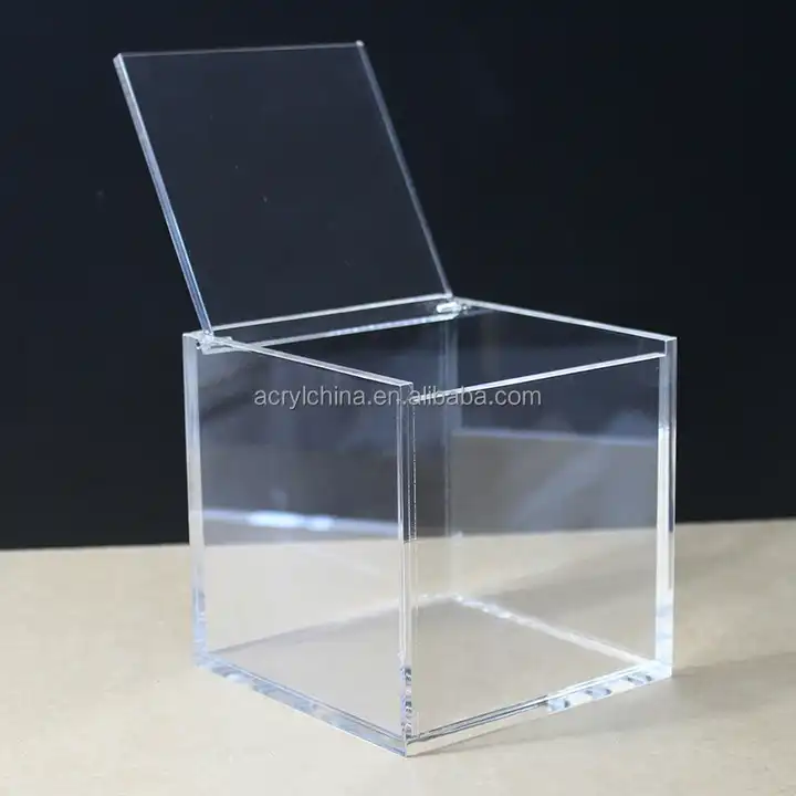 cube small clear acrylic boxes with