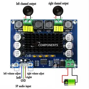 XH-M543 Doppelkanal Stereo Hochleistung Digital Audio Leistungsverstärker Board 2*120 W tpa3116d2 Verstärker Board