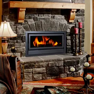 Indoor Heating-Equipment Insert Wood-burning Stove Heater Home Burner Wood Fireplace Surround in Winter