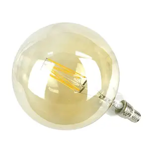 Lampu Dekorasi Bohlam LED Raksasa Kaca Emas, Bola Lampu LED Filamen Kaca Emas 6W 8W 10W E40 Besar Kebesaran Vintage Edison G380