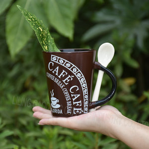 Tasses à café personnalisées avec insert cuillère couleur noire intérieure, <span class=keywords><strong>réutilisables</strong></span>, pour café moulu - Product Image 5