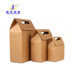 China Brown Recyclable Kraft Paper Bag Manufacturers Custom Print Food Packaging Tea Paper Bags