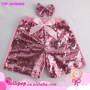 Pantaloncini Estivi Luccicanti con Paillettes Dorate per Bambine, Shorts Scintillanti per Neonati Prodotti in Cina - Product Image 3