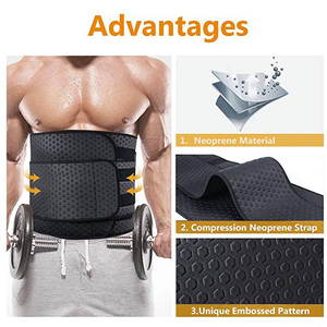 <span class=keywords><strong>Ceinture</strong></span> amincissante <span class=keywords><strong>abdominale</strong></span> en néoprène pour hommes, avec double sangle ajustée pour fitness et perte de poids, pour adultes. - Product Image 2