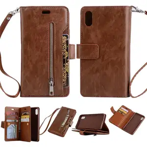 High End New Pull-up PU Leather Mobile Case for Iphone Covers with String for Cell Phone