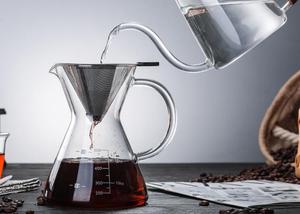 Design épuré En Verre Borosilicaté Verser Sur La <span class=keywords><strong>Cafetière</strong></span> <span class=keywords><strong>Chemex</strong></span> Avec Filtre À Café En Acier Inoxydable - Product Image 4