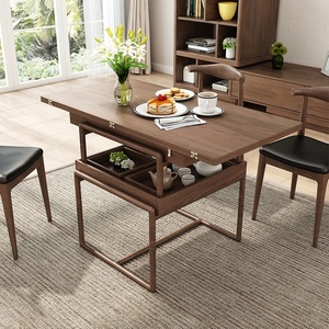 Tavolino da salotto pieghevole in legno <span class=keywords><strong>allungabile</strong></span> multifunzione regolabile in altezza - Product Image 2