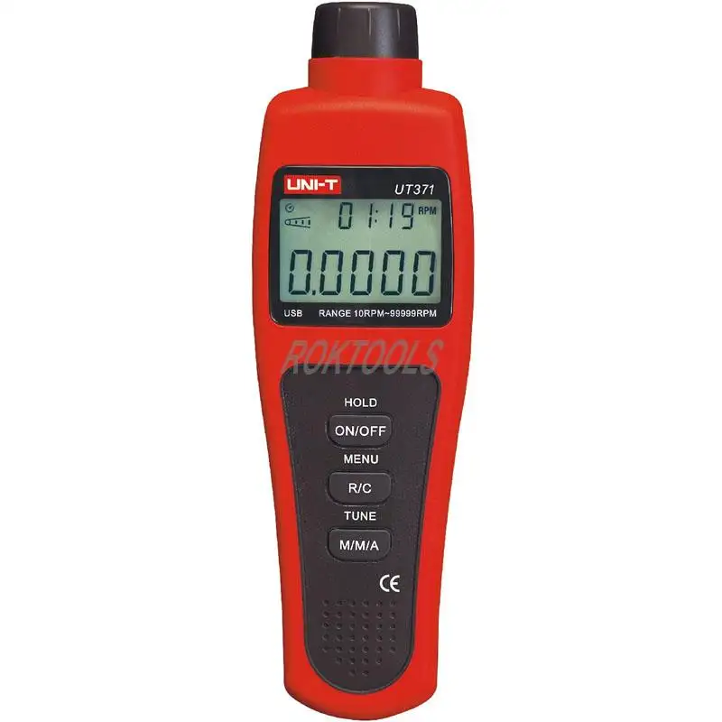 UT371 RPM Meter Digital Tachometer With Data Hold ROKTOOLS