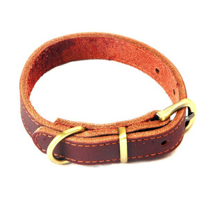 Grosir Tali Leher Asli Lembut Gesper Kulit Kuningan Tali Anjing dan Kerah - Product Image 2