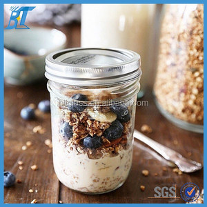 Frasco de <span class=keywords><strong>boca</strong></span> ancha de jugo de vaso con tapa y paja de la astilla - Product Image 5