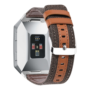 <span class=keywords><strong>Fitbit</strong></span> Ionique Montre Smart Watch Bandes Tissu + En <span class=keywords><strong>Cuir</strong></span> Bande Remplacement Sport Super Doux <span class=keywords><strong>Bracelet</strong></span> pour Hommes Femmes - Product Image 5