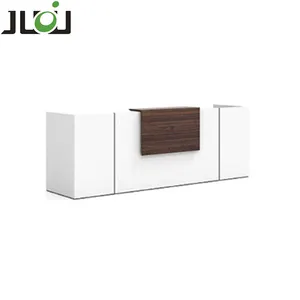 JUOU Fábrica de fabricación de muebles brillantes escritorios de recepción personalizados mostradores de recepción de muebles de oficina
