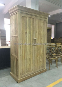 MRS WOODS set di <span class=keywords><strong>mobili</strong></span> da soggiorno armadio portabottiglie in legno di recupero di olmo alto di lusso moderno - Product Image 2