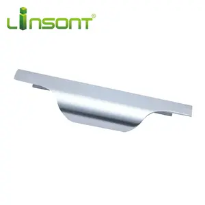 Manija de puerta de aluminio para muebles, armario para manija de perfil de aluminio, plata, 120mm