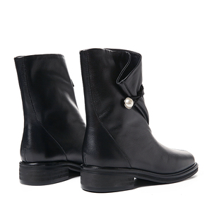 WETKISS-<span class=keywords><strong>Botas</strong></span> de ante de cuero para <span class=keywords><strong>mujer</strong></span>, hechos a mano plano Botines de tacón, estilo clásico italiano, para invierno - Product Image 3