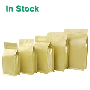 Đáy Phẳng Aluminized Kraft Giấy Foil Tráng Đồng Bằng Reclosable Ziplock Nhiệt Sealable Thực Phẩm Lưu Trữ Bao Bì Hộp Túi Túi - Product Image 1