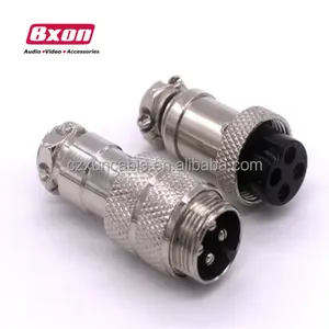 Bxon Aviation connector GX12 12mm connector 4pin plug connector