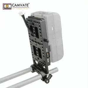 CAMVATE V-lock kép pin gắn tấm núi đối URSA Mini phụ kiện chụp ảnh